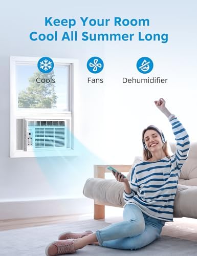 Midea 5000 BTU Window Air Conditioner for 150 Sq Ft Cooling