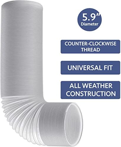 ALPINE HARDWARE AC Exhaust Hose 59 Inch Diameter 80 Inch Length Counter Clockwise