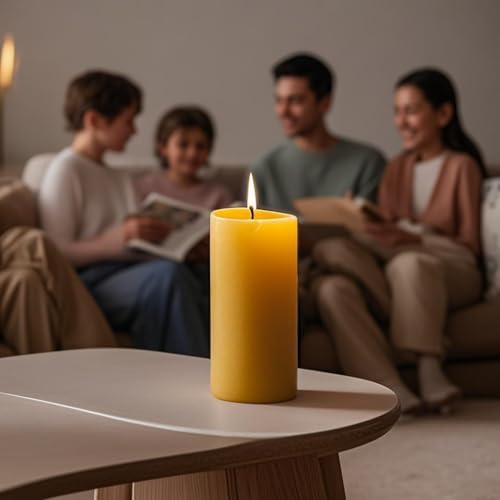 Natural Beeswax Candles 4 Pack with 140 Hours Burn Time