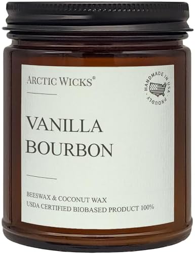 Vanilla Bourbon Candle - 9oz Natural Coconut Beeswax