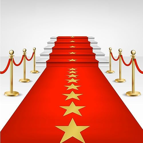 Timgle Red Plastic Carpet Runner for Party Decorations