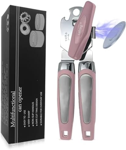 Safring Magnetic Can Opener with Bottle Opener Pink