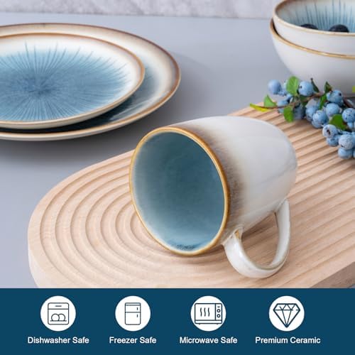 Whitepeony 16 Piece Stoneware Dinnerware Set