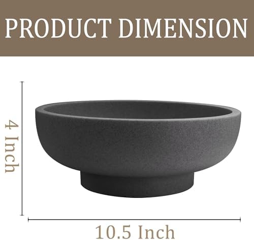 Modern Resin Decorative Bowl Black