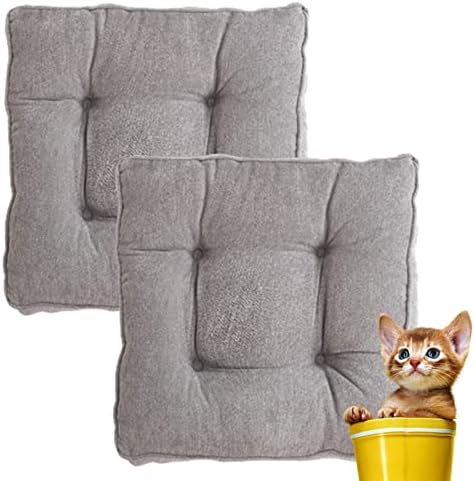 Soft Durable Chair Cushion with Ties Set of 2
