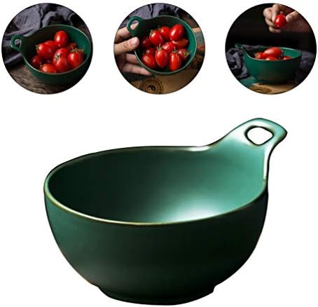 Hemoton Ceramic Ice Cream Bowl Decorative Salad Dish
