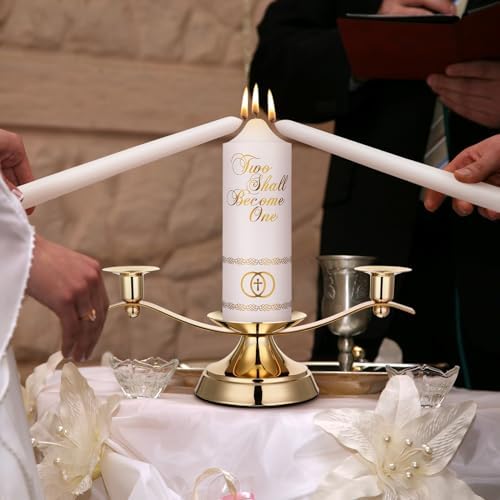 Irenare Unity Candles with Holder Set for Wedding Decor
