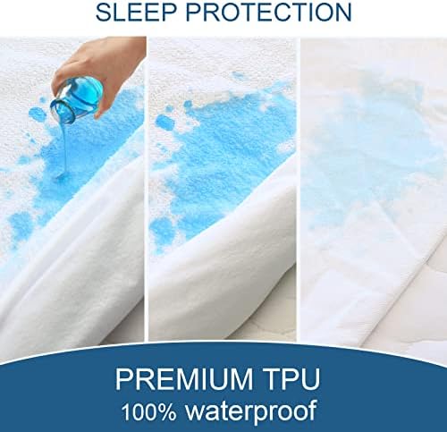 Queen Mattress Protector Waterproof Breathable Fitted Sheet