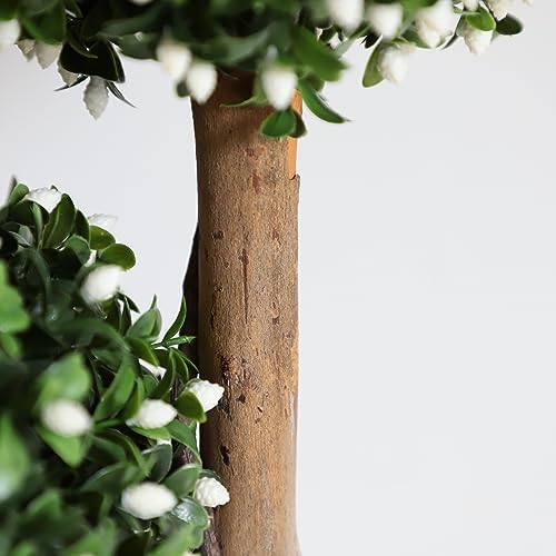 Momoplant 2 Pack 35 Inch Artificial Triple Topiary Ball White