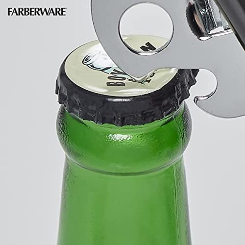 Farberware Pro Soft Knob Can Opener and Bottle Opener Black
