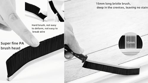 9 PCS Crevice Cleaning Brush Set with Hard Bristles