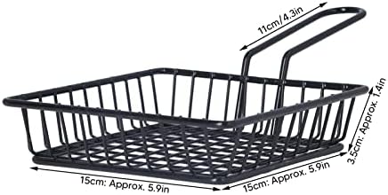 Tnfeeon Stainless Steel French Fry Holder with Handle