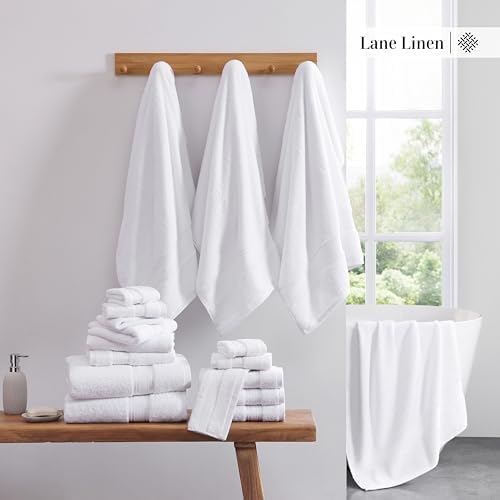 Lane Linen Luxury Bath Towel Set 3 Piece White