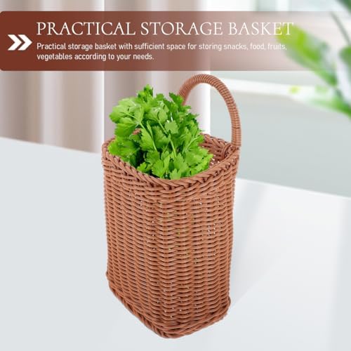 Angoily Hanging Wicker Basket with Rattan Design