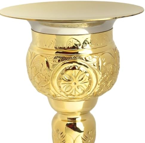 Needzo High Polished Brass Chalice and Paten Set