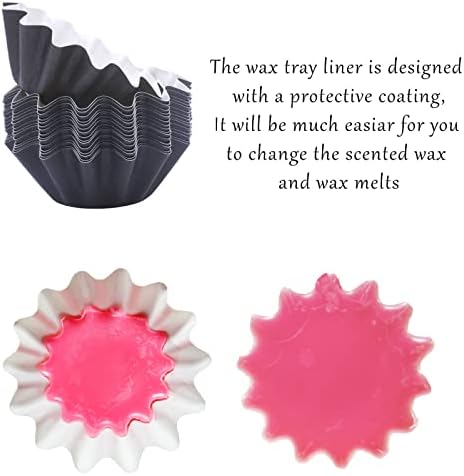 FANDOL Reusable Leakproof Candle Wax Melt Warmers Liners 50pcs Black