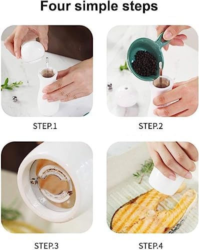 Salt and Pepper Grinder Set with Adjustable Ceramic Mill