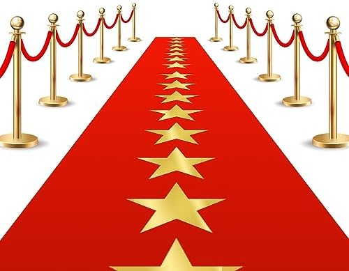 Timgle Red Plastic Carpet Runner for Party Decorations