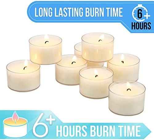 Stonebriar 96 Count White Unscented Tea Light Candles