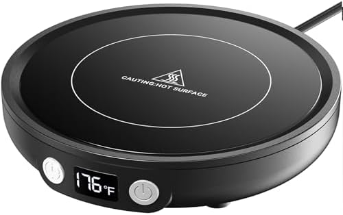 SWEETFULL Mug Warmer with 3 Temp Settings and 4H Safety Timer - Black