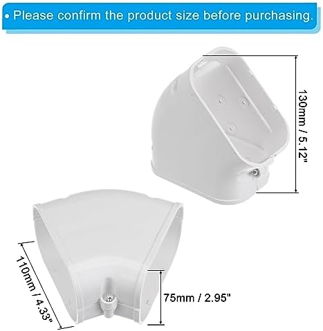 PATIKIL 4 Inch PVC Line Cover 2 Pack White