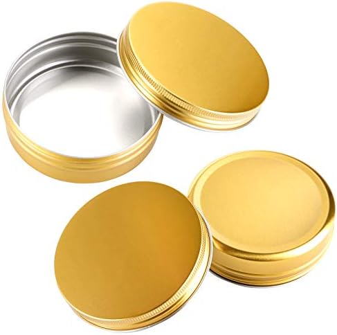 Foraineam 24-Piece 4 Oz Golden Aluminum Storage Tins