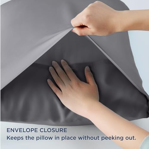Bedsure Queen Pillow Cases Set of 2 Cool Bamboo Fabric