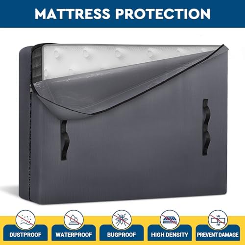 StorageRight Heavy Duty Queen Mattress Bag with Handles and Zipper