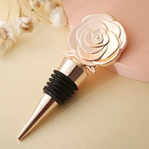 15 pcs Rose Wine Stoppers Wedding Favors