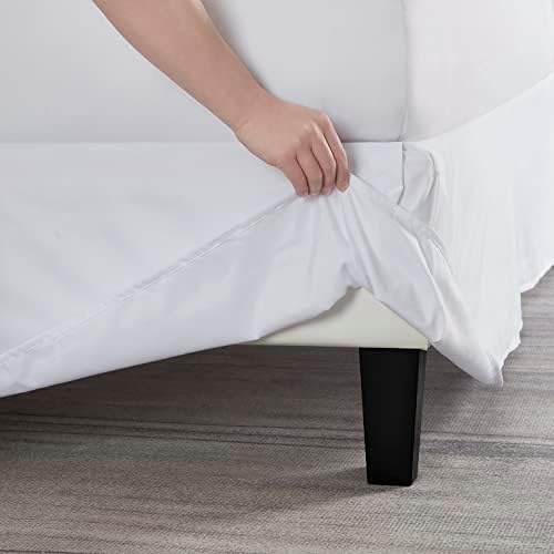 Nestl White Bed Skirt Queen Size 14 Inch Drop