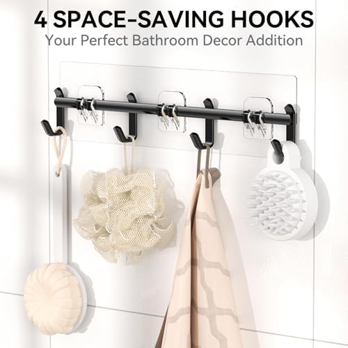 Yasonic Shower Caddy 6 Pack Black Rustproof Organizer