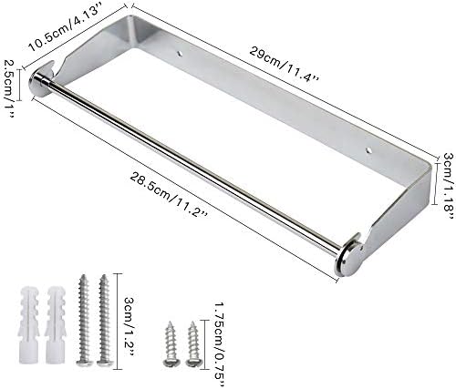 Under Cabinet Paper Towel Holder Wall Mount - Chrome Stainless Steel