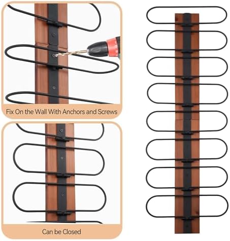 FLstudio Wall Mounted Wine Rack 8 Bottles Organizer