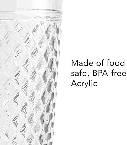 PG Drinkware Set 4 - 14oz Clear Acrylic Tumblers