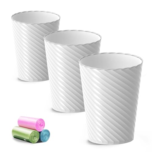Lysam 3 Pack 18 Gallon Small Trash Can with Bags