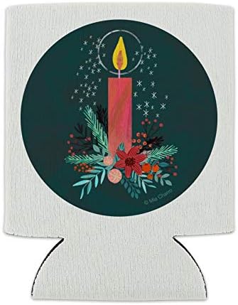 Christmas Candle Can Cooler - Collapsible Insulated Holder