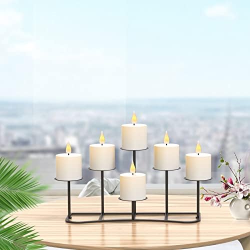 Smtyle 6 Candle Candelabra Holder Mantle Decor