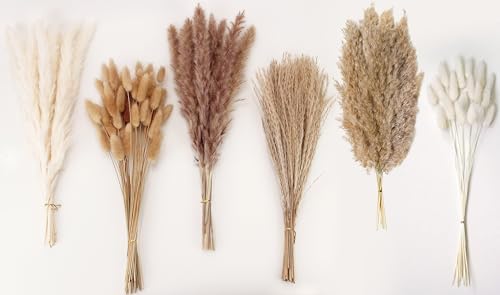 ANPROOR Dried Pampas Grass Decor 120 PCS Set