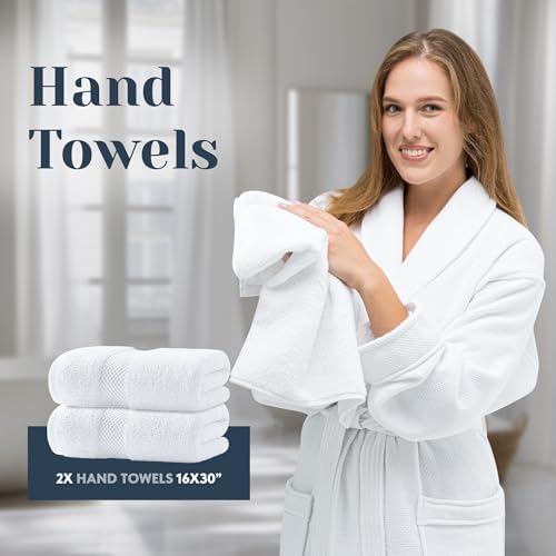 White Classic Luxury White Towel Set of 8