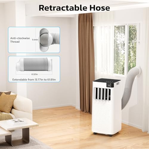 ZAFRO 8000 BTU Portable AC Unit with 4 Modes White