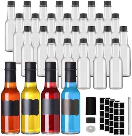 30 Pack 150ml Clear Hot Sauce Bottles