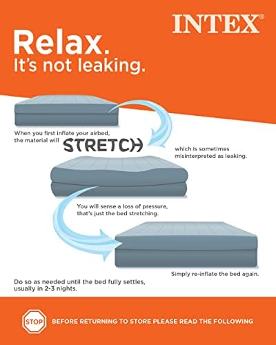 Intex Dura-Beam Air Mattress Full Size 10in 600lb