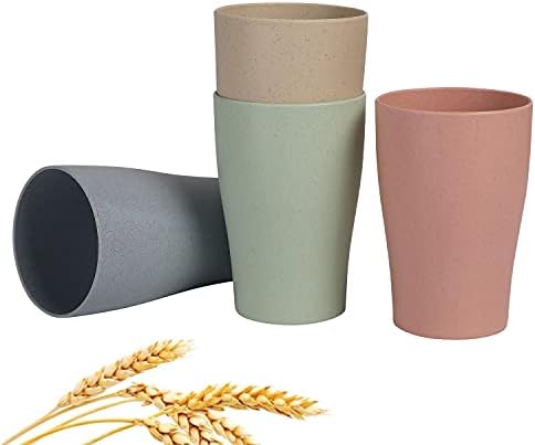 WANBY 8 Pcs Wheat Straw Drinking Cups Set