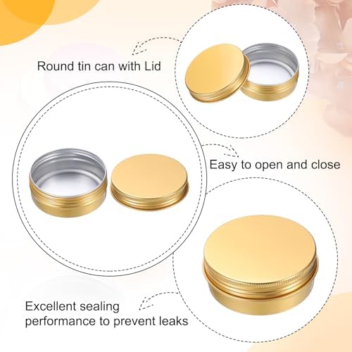 Uxcell 2 Oz Aluminum Tin Cans 48 Pcs Gold Set