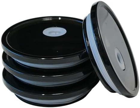 4 Pack Acrylic Lids for Glass Cups with Bamboo Lids and Straws