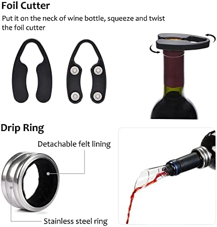 Tirrinia Electric Wine Opener Set with Aerator and Foil Cutter Blue