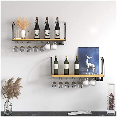 ALDEPO 2 Tier Wall Mounted Wine Rack Organizer