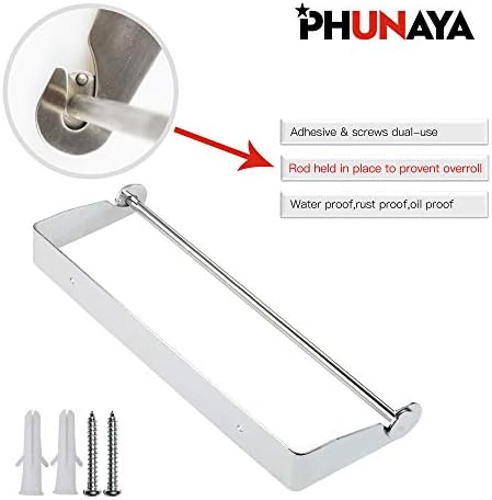 Under Cabinet Paper Towel Holder Wall Mount - Chrome Stainless Steel
