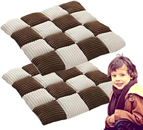 Corduroy Chair Cushions with Ties Set of 2
