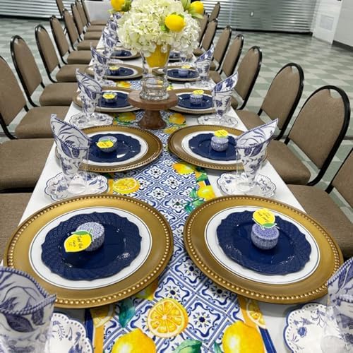 Yellow Lemon Placemat Waterproof Rectangular